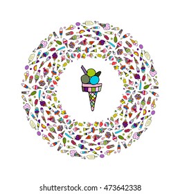 Icecream collection, sketch for your design