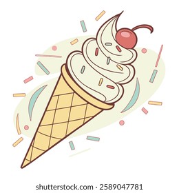 Ice-cream Colorful Vector Design Set