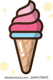 ice-cream cone filled color flat icon