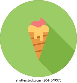 Icecream cono imagen vectorial. También se puede usar para Fitness físico. Adecuado para aplicaciones móviles, aplicaciones web y medios impresos.