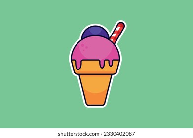 logo de icecream cone logotipo de diseño vectorial