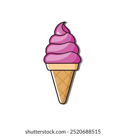 Sorvete Cone Vetor obra de arte.
