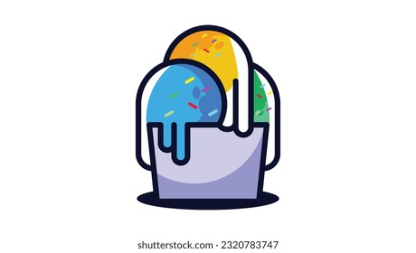 icecream cup logo vector design template