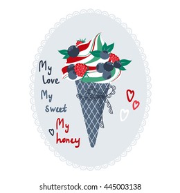 Icecream cute picture isolated.