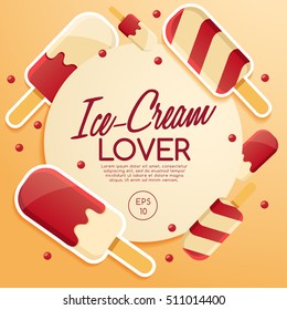 Ice-cream Elements : Vector Illustration 