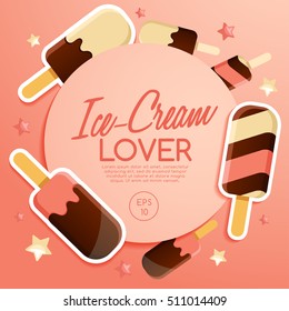 Ice-cream Elements : Vector Illustration 