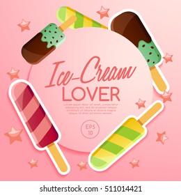 Ice-cream Elements : Vector Illustration 