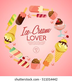 Ice-cream Elements : Vector Illustration 