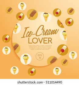 Ice-cream Elements : Vector Illustration 