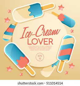 Ice-cream Elements : Vector Illustration 