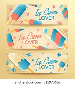 Ice-cream Elements : Vector Illustration 