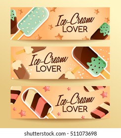 Ice-cream Elements : Vector Illustration 