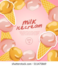 Ice-cream Elements : Vector Illustration 