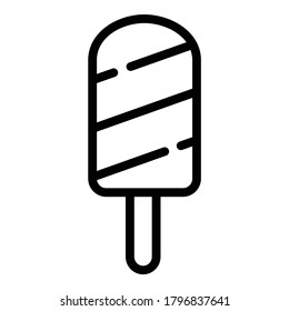 Icono Plano Icecream Aislado En Fondo Blanco
