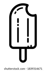 Icono Plano Icecream Aislado En Fondo Blanco