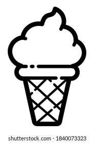 Icecream Flat Icon Isolated On White Background