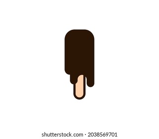 Icecream flat icon. Single high quality outline symbol for web design or mobile app.  Holidays thin line signs for design logo, visit card, etc. Outline pictogram EPS10