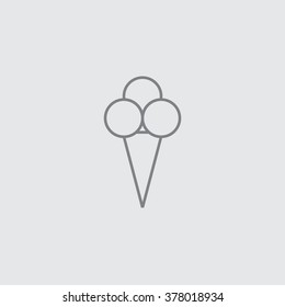Icecream flat icon vector illustration