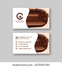 Ice-cream food business card design template