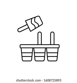 Ice-cream form icon. Simple line, outline vector cooking icons for ui and ux, website or mobile application