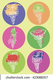 ice-cream, fruit ice-cream
