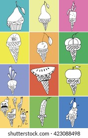 ice-cream, fruit ice-cream