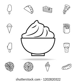 ice-cream in glass icon. Fast food icons universal set for web and mobile