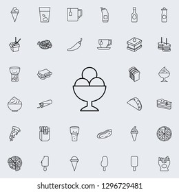 ice-cream in glass icon. Fast food icons universal set for web and mobile