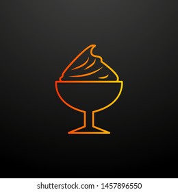 Ice-cream in glass nolan icon. Elements of fast food set. Simple icon for websites, web design, mobile app, info graphics