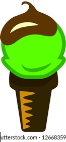 Ice-cream green graphics  picture vector