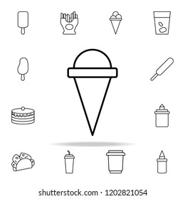 ice-cream in horn icon. Fast food icons universal set for web and mobile