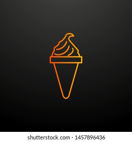 Ice-cream in horn nolan icon. Elements of fast food set. Simple icon for websites, web design, mobile app, info graphics