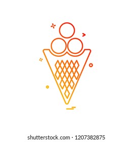 Icecream icon design vector
