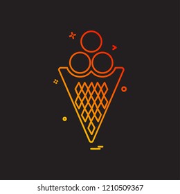 Icecream icon design vector