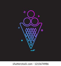 Icecream icon design vector
