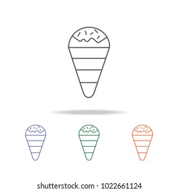 Ice-cream Icon. Element of a party multi colored icon for mobile concept and web apps. Thin line icon for website design and development, app development. Premium icon on white background