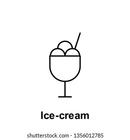 Ice-cream icon. Element of summer holiday icon. Thin line icon for website design and development, app development. Premium icon