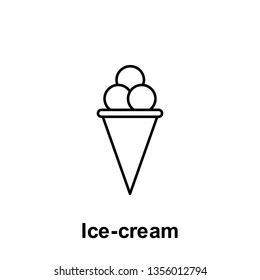 Ice-cream icon. Element of summer holiday icon. Thin line icon for website design and development, app development. Premium icon