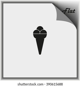Icecream icon. Flat illustration.