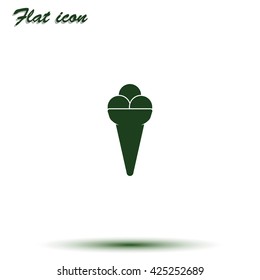 Icecream icon. Flat illustration.