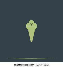 Icecream icon. Flat illustration.
