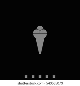 Icecream icon. Flat illustration.