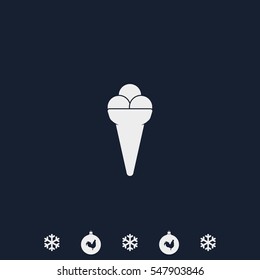 Icecream icon. Flat illustration.