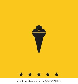 Icecream icon. Flat illustration.