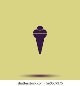 Icecream icon. Flat illustration.