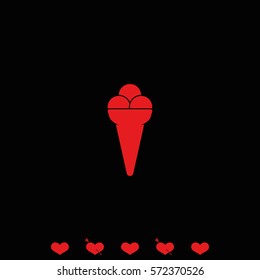 Icecream icon. Flat illustration.