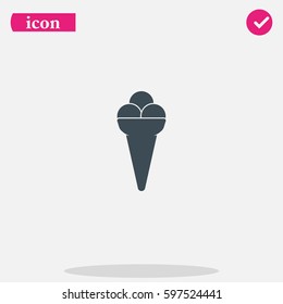 Icecream icon. Flat illustration.