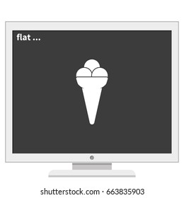 Icecream icon. Flat illustration.