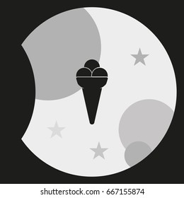 Icecream icon. Flat illustration.