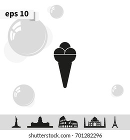 Icecream icon. Flat illustration.